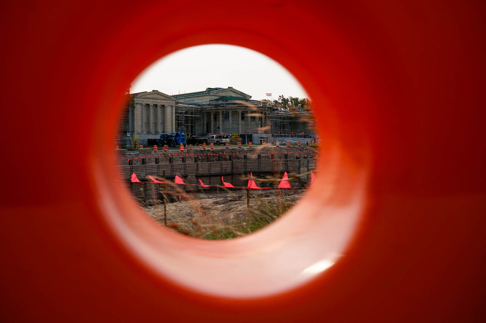 Construction barrier frame